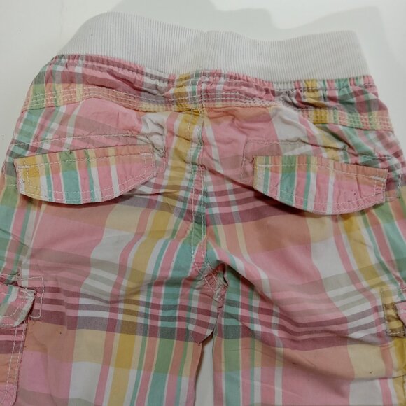 Joe Fresh Kids Child Long Shorts Size 5 Plaid Pink Green Beach Coastal School - Picture 11 of 11